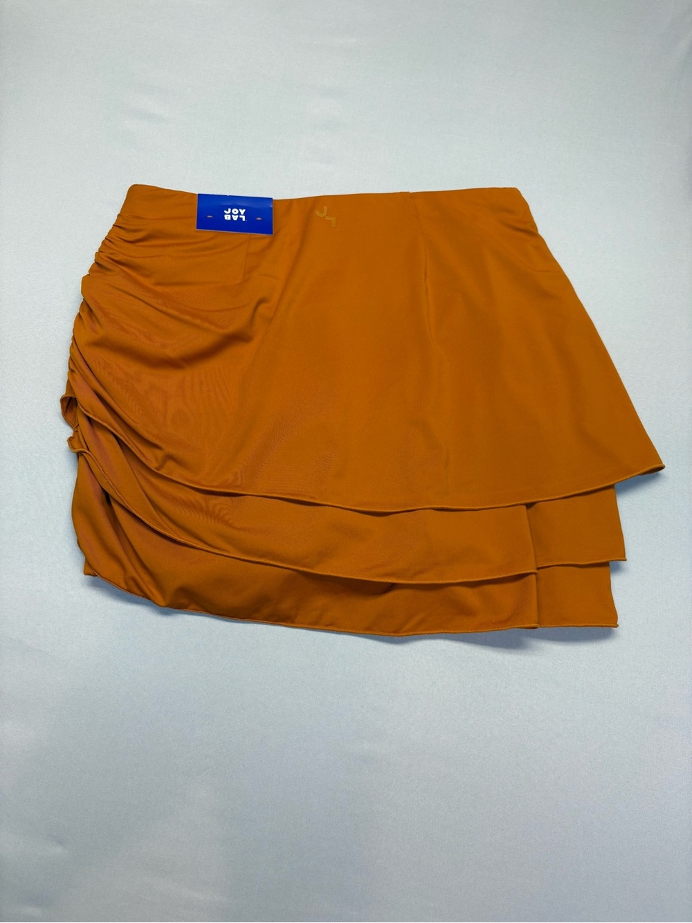 JoyLab women Orange Ruched Swim Skirt XS